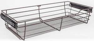 Hardware Resources POB1-16296ORB Dark Bronze Closet Pullout Basket with Slides 16