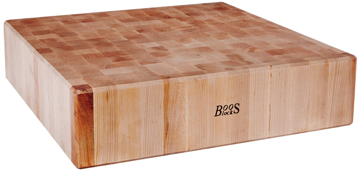 John Boos BB01 Block Classic Reversible Maple Wood End Grain Chopping Block, 24 Inches x 6 24X24X6 MPL-END GR-REV-CHOP BLOCK