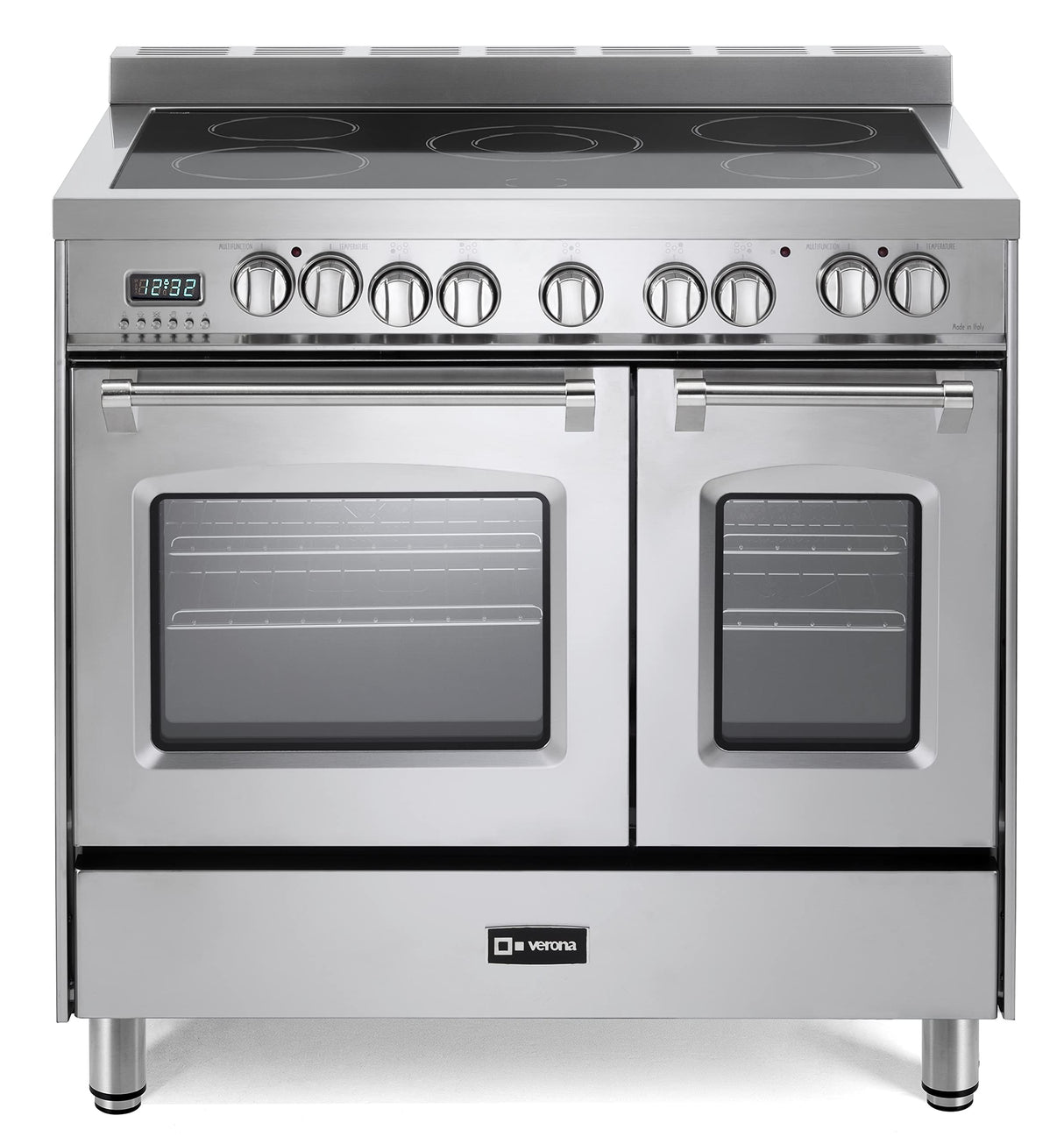 Verona VPFSEE365DSS Prestige 36" Electric Glass Top Double Oven Range - Stainless Steel