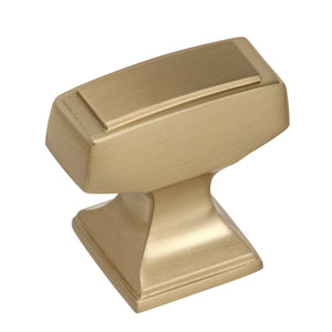 Amerock Cabinet Knob Golden Champagne 1-1/4 inch (32 mm) Length Mulholland 1 Pack Drawer Knob Cabinet Hardware