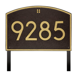 Whitehall 3908OG - Cape Charles Modern Font Plaque, Estate Lawn 1-line