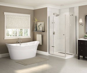 MAAX 106151-000-002-100 Orchestra 6636 AcrylX Freestanding Center Drain Bathtub in White with White Skirt