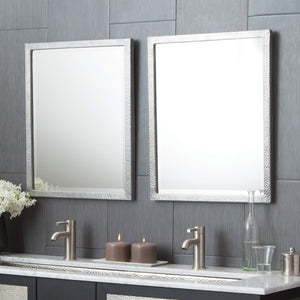 Native Trails MR520 Divinity Rectangular Wall Mirror, Small, Hammered Aluminum