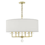 Paxton 6 Light Aged Brass Chandelier 8116-AG