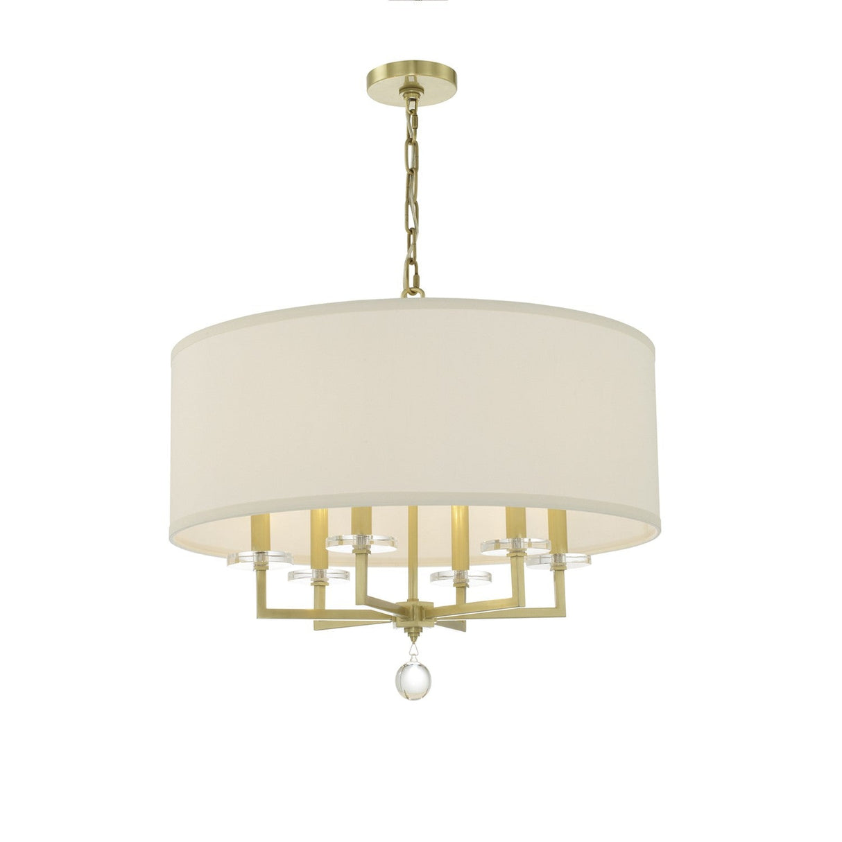 Paxton 6 Light Aged Brass Chandelier 8116-AG