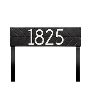 Whitehall 3909BW - Herringbone Horizontal Plaque, Standard Lawn 1-line