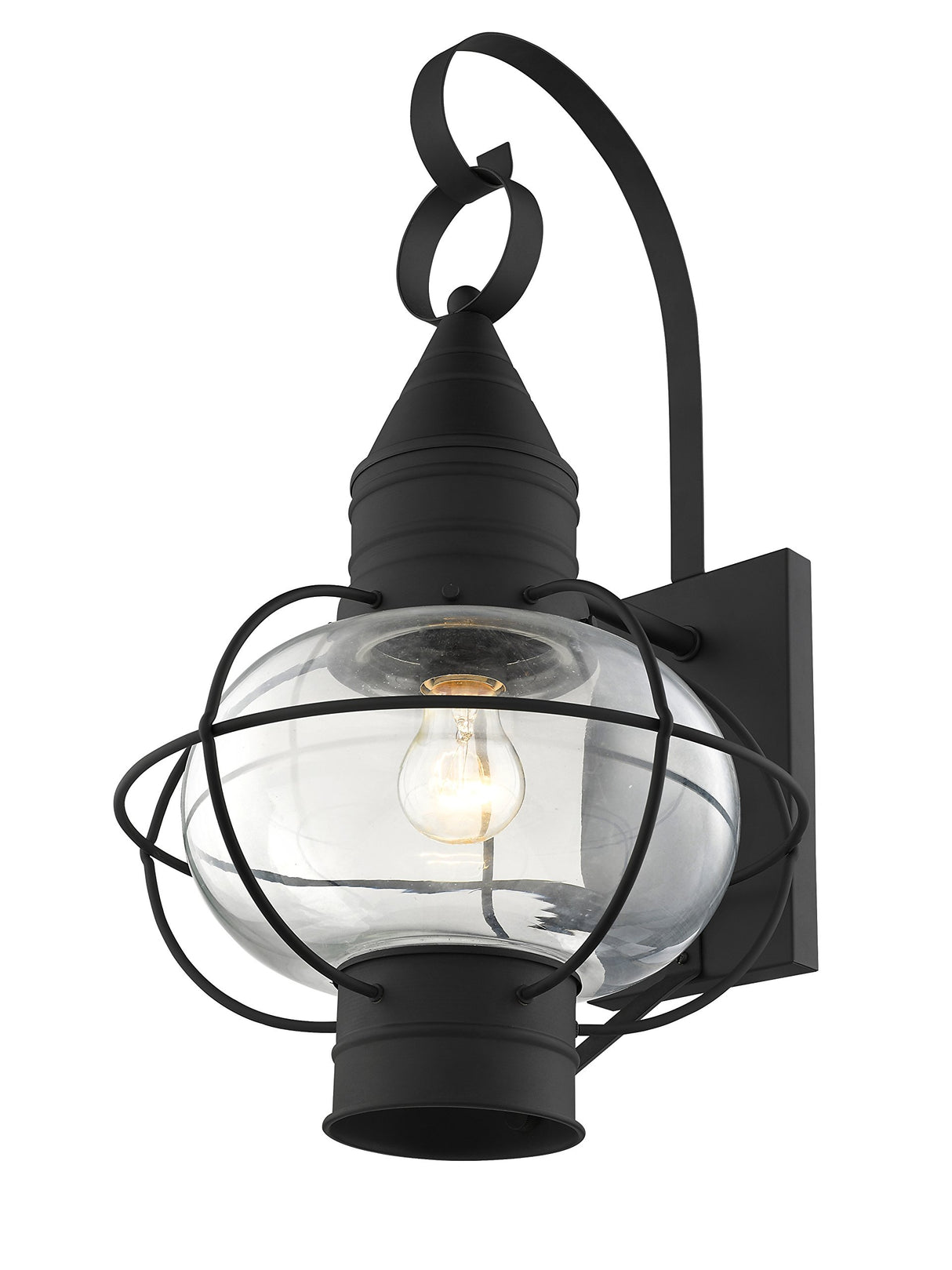 Livex Lighting 26904-04 Transitional One Light Outdoor Wall Lantern from Newburyport Collection in Black Finish
