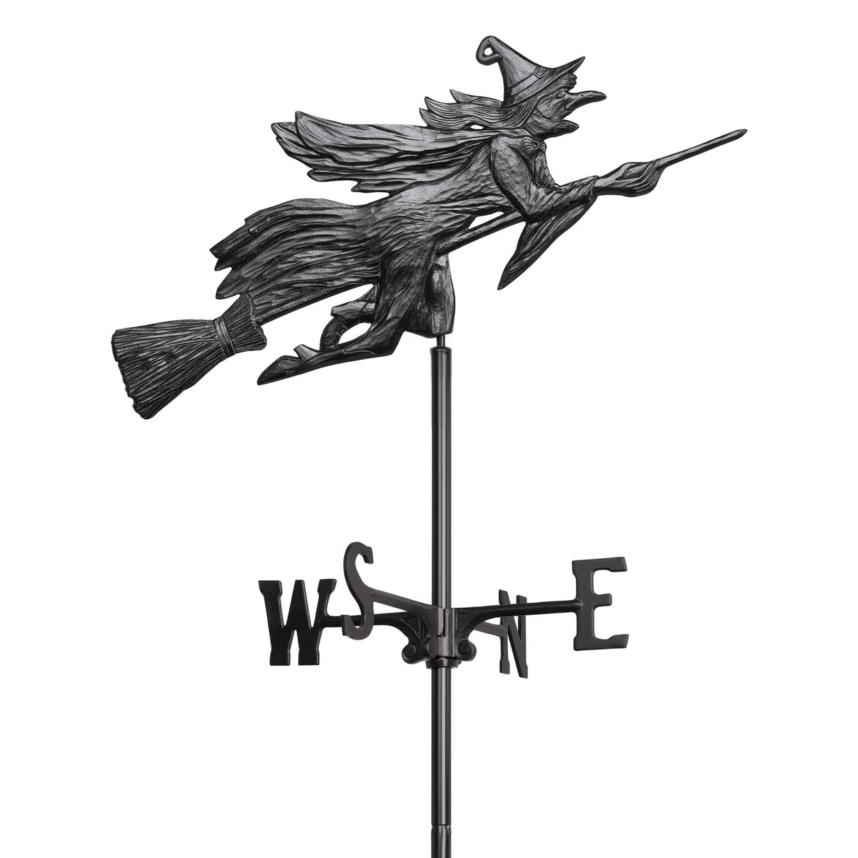 Whitehall 00084 - Flying Witch Garden Weathervane - Black