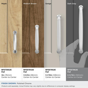 Amerock Cabinet Pull Polished Chrome 6-5/16 inch (160 mm) Center-to-Center Renown 1 Pack Drawer Pull Cabinet Handle Cabinet Hardware