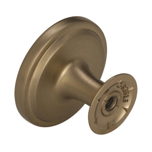 Amerock Cabinet Knob Golden Champagne 1-3/8 inch (35 mm) Diameter Crawford 1 Pack Drawer Knob Cabinet Hardware