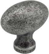 Jeffrey Alexander 3991SIM 1-9/16" Overall Length Distressed Antique Silver Football Lyon Cabinet Knob