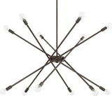 Capital Lighting 425601NG Kris 12 Light Chandelier Nordic Grey