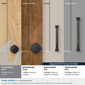 Amerock Cabinet Knob Oil Rubbed Bronze 1-3/8 inch (35 mm) Diameter Grace Revitalize 1 Pack Drawer Knob Cabinet Hardware