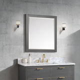 Avanity 28 in. Mirror for Allie / Austen in Twilight Gray with Gold Trim