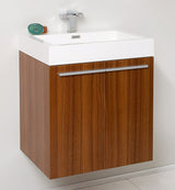 Fresca FCB8058TK-I Fresca Alto 23" Teak Modern Bathroom Cabinet w/ Integrated Sink