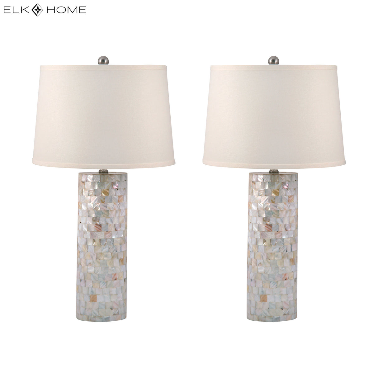 Elk 812/S2 Mother of Pearl 28'' High 2-Light Table Lamp - Set of 2 Natural