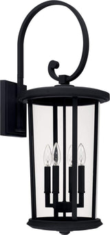 Capital Lighting 926741BK Howell 4 Light Outdoor Wall Lantern Black