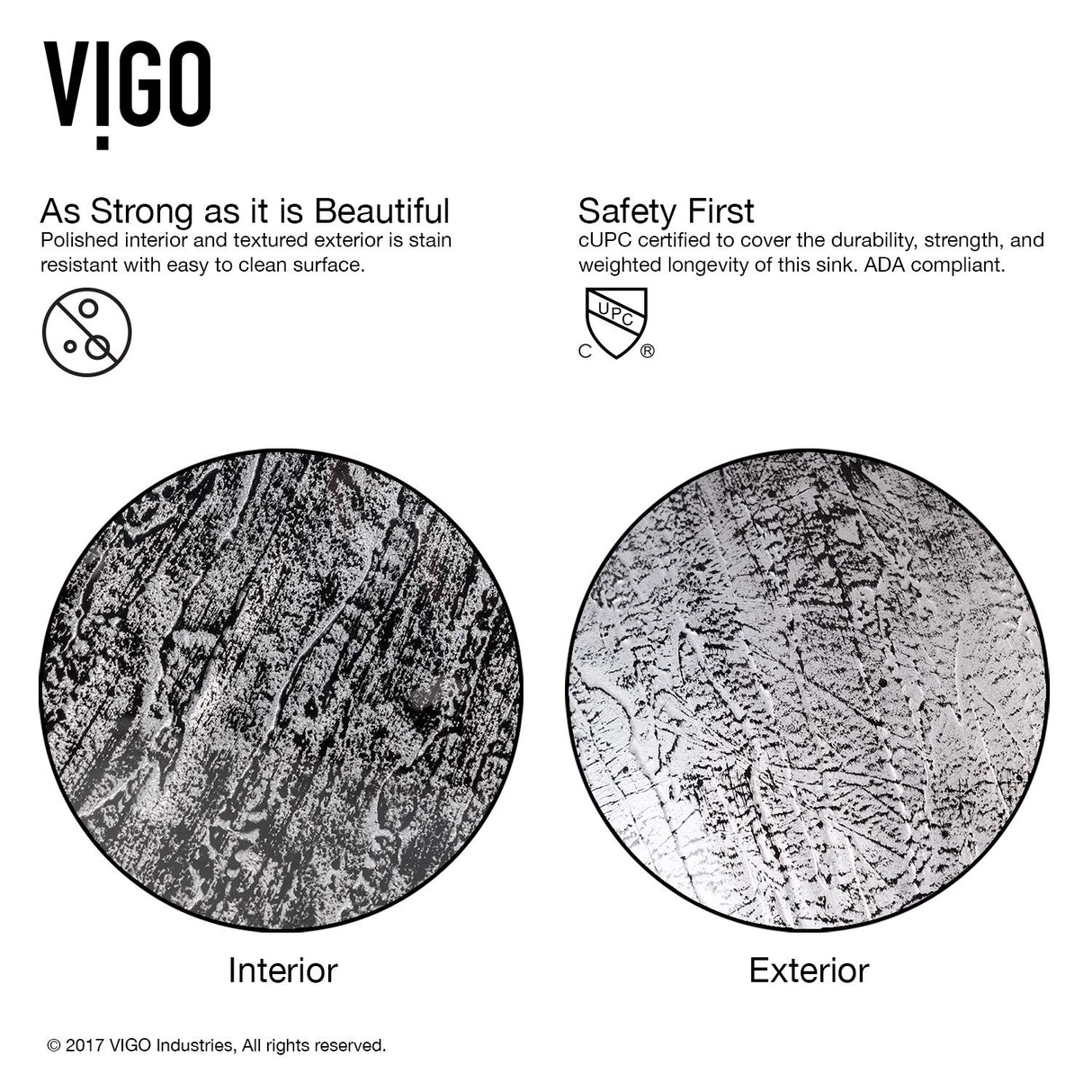 VIGO Titanium 16.5 inch Diameter Over the Counter Freestanding Matte Stone Round Vessel Bathroom Sink in Slate Grey - Sink for Bathroom VG07050