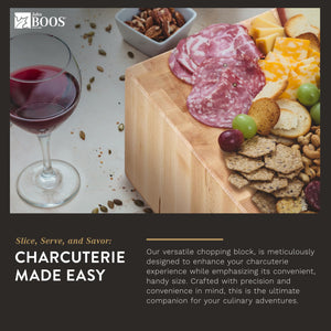John Boos BB02 Large Maple Wood Cutting Board for Kitchen 30 x 24 Inches, 6 Inches Thick Non-Reversible Charcuterie End Grain Block with Oil Finish 30X24X6 MPL-END GR-REV-CHOP BLOCK