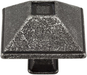 Jeffrey Alexander 602DMAC 1-1/2" Overall Length Distressed Oil Rubbed Bronze Square Tahoe Cabinet Knob