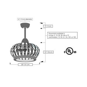 Matthews Fan DM-BB Dana ceiling fan pendant in Brushed Bronze finish.