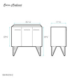 Annecy 36" Bathroom Vanity in Brushed Grey - Cabinet Only