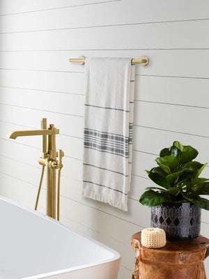 Amerock BH26543BBZ Golden Champagne Towel Bar 18 in (457 mm) Towel Rack Arrondi Bathroom Towel Holder Bathroom Hardware Bath Accessories