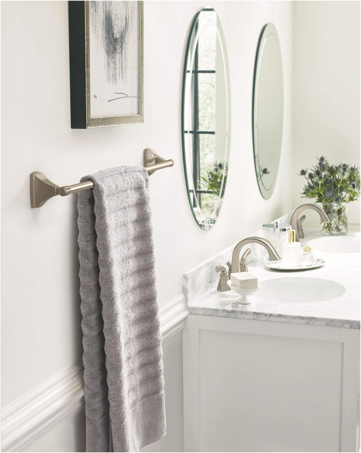 Amerock Corp BH26504BBZ Clarendon-Towel Bar, Golden Champagne