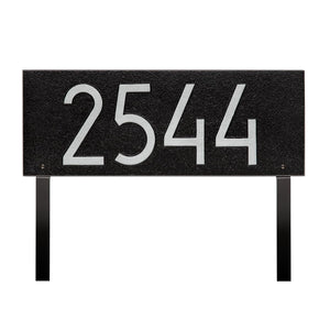 Whitehall 3904BS - Mid-Century Modern Rectangle Plaque, Standard Lawn 1-line