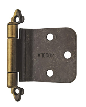 Amerock Cabinet Hinge Variable Overlay, Reverse Bevel Hinge Antique Brass 2 Pack Self-Closing Hinge Face Mount Hinge Cabinet Door Hinge