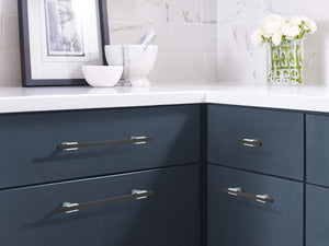 Amerock Cabinet Pull Polished Chrome/Brushed Matte Black 7-9/16 inch (192 mm) Center to Center Urbanite 1 Pack Drawer Pull Drawer Handle Cabinet Hardware
