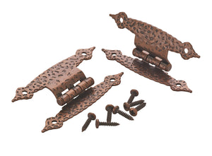 Amerock Cabinet Hinge 3/8 inch (10 mm) Offset Hinge Antique Copper 2 Pack Non Self-Closing Hinge H-Type Hinge Cabinet Door Hinge