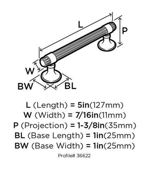 Amerock Cabinet Pull Satin Nickel 5-1/16 inch (128 mm) Center to Center Sea Grass 1 Pack Drawer Pull Drawer Handle Cabinet Hardware