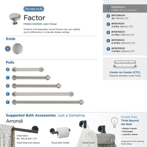 Amerock Cabinet Knob Satin Nickel 1-1/4 inch (32 mm) Diameter Factor 1 Pack Drawer Knob Cabinet Hardware