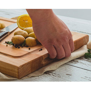 John Boos BBQBD-6 Large Maple Wood Cutting Board for Kitchen Prep, 18” x 12” 1.5” Thick, Hand Grip, Juice Groove, Charcuterie, Reversible Block 18X12X1.5 MPL-EDGE GR-REV-GRV-GRIPS
