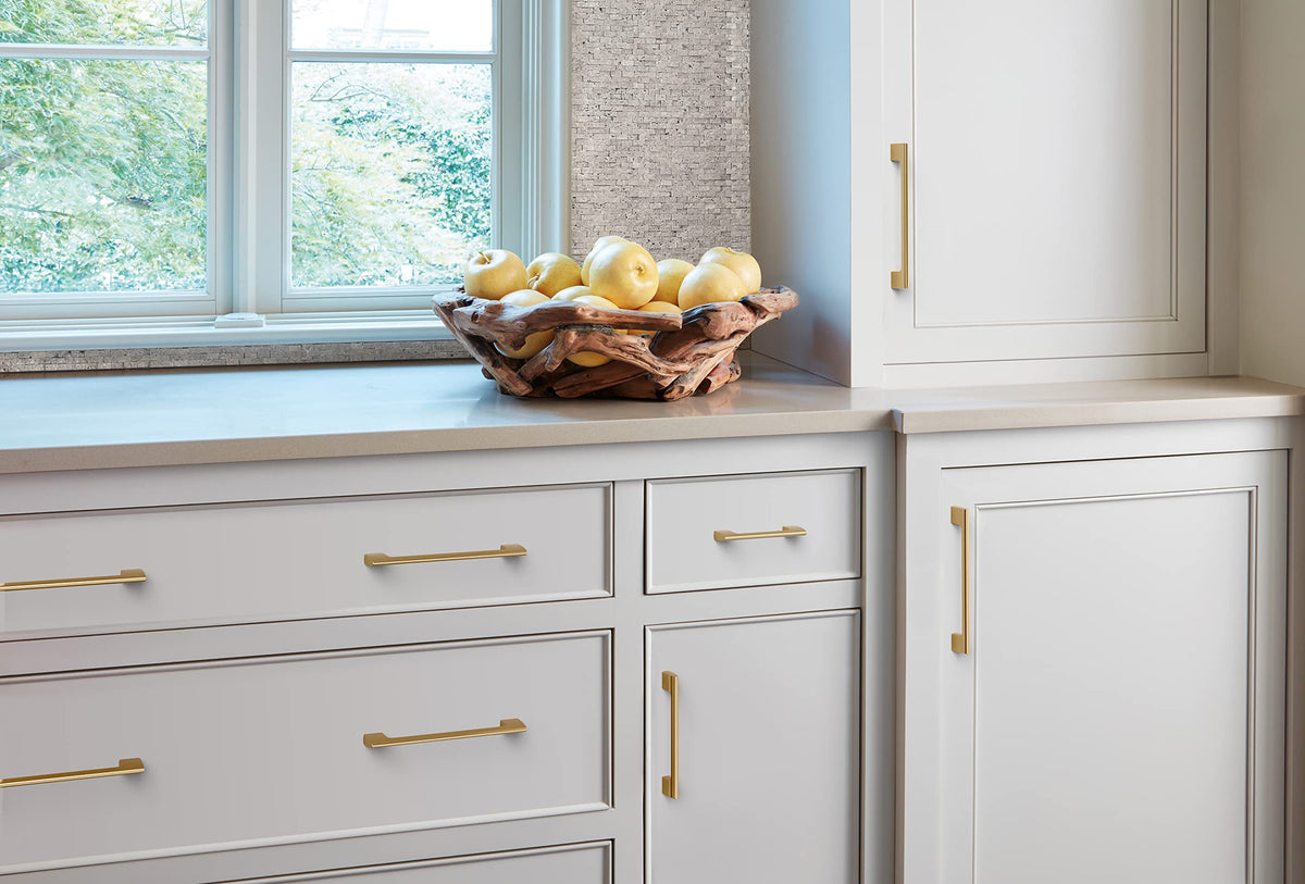 Amerock Cabinet Pull Champagne Bronze 6-5/16 in (160 mm) Center-to-Center Drawer Pull Riva Kitchen and Bath Hardware Furniture Hardware