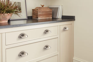 Amerock Cabinet Cup Pull Satin Nickel 3 inch (76 mm) Center-to-Center Ravino 1 Pack Drawer Pull Drawer Handle Cabinet Hardware