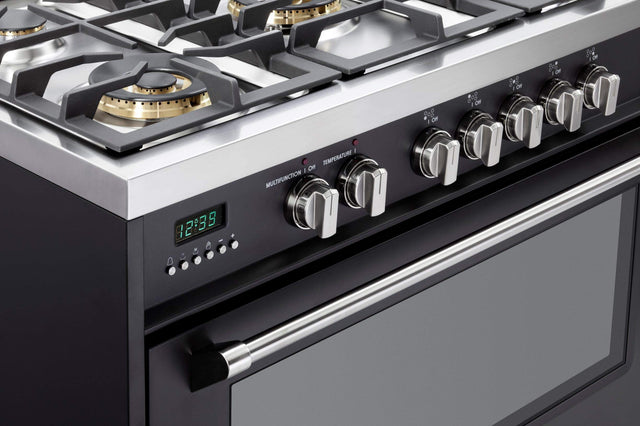 Verona VDFSGE365E Designer 36" Dual Fuel Single Oven Range - Matte Black