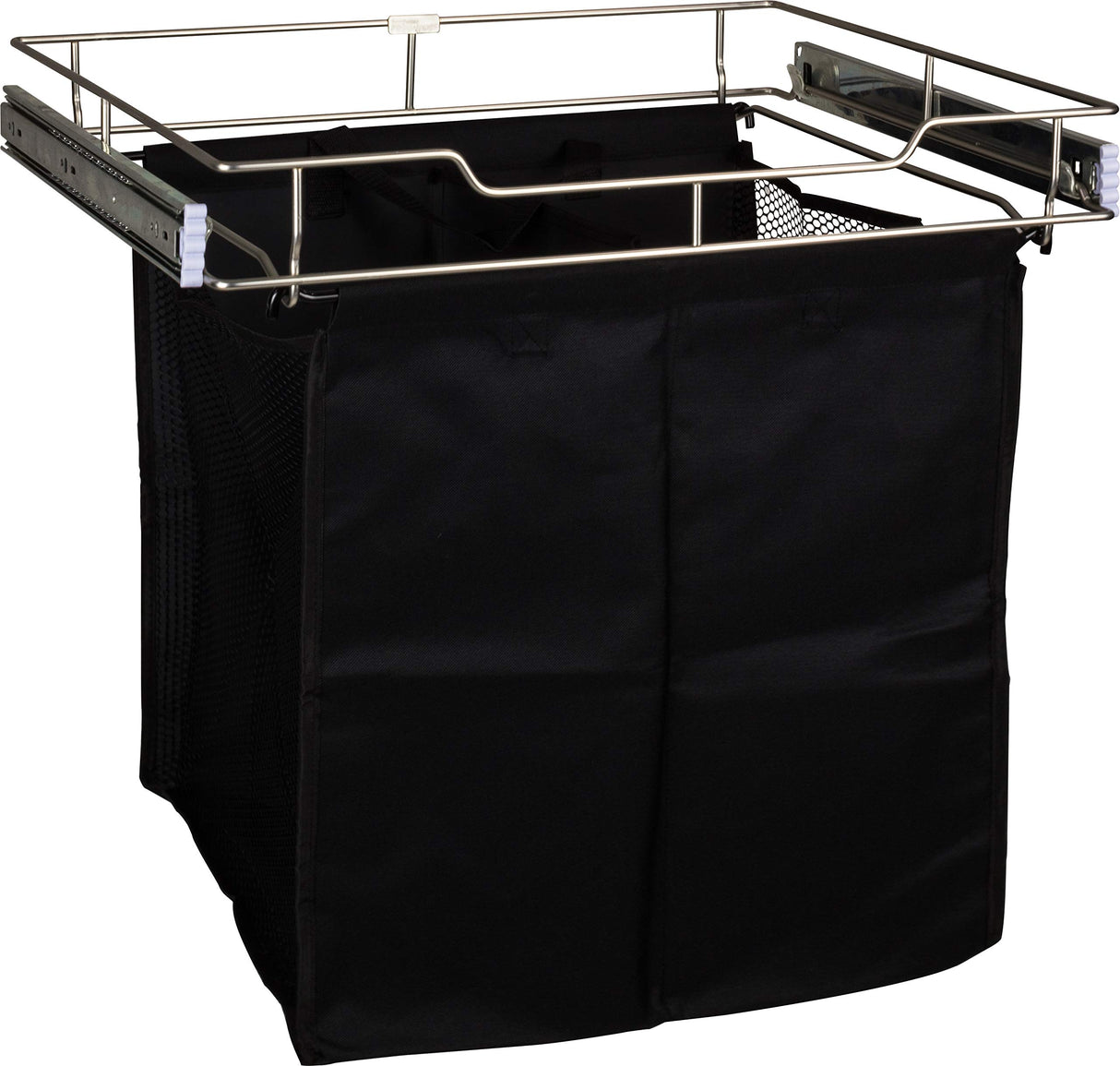 Hardware Resources POHS-18ORB Dark Bronze 18" Deep Pullout Canvas Hamper with Removable Laundry Bag