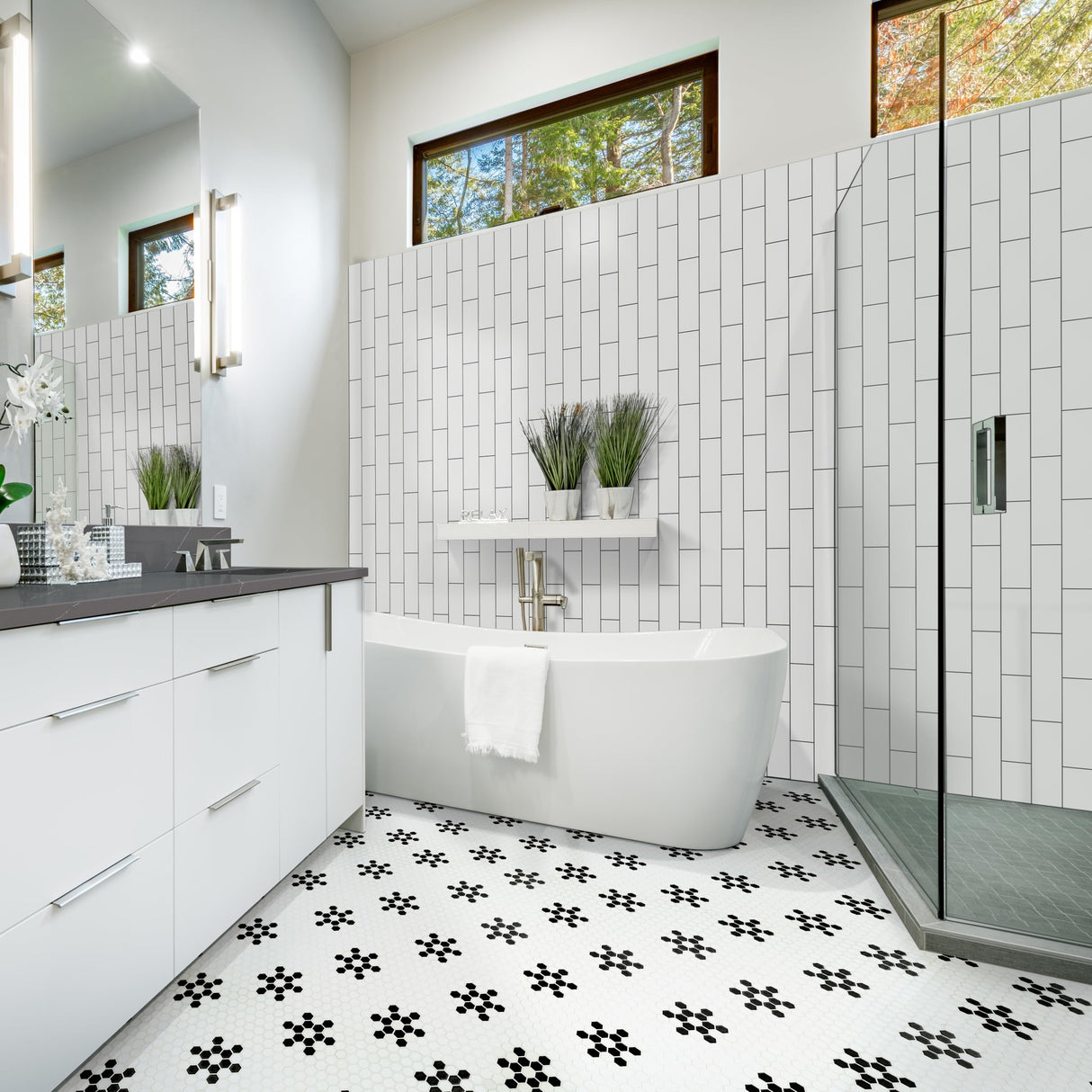 Metro White 4 in. x 12 in. Glossy Ceramic Wall Tile (Case)