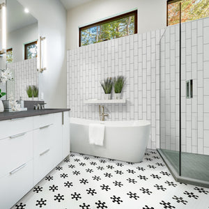 Metro White 4 in. x 12 in. Glossy Ceramic Wall Tile (Case)