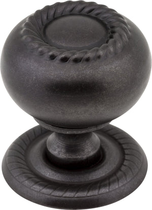 Jeffrey Alexander S6060DACM 1-1/4" Diameter Gun Metal Rope Rhodes Cabinet Knob