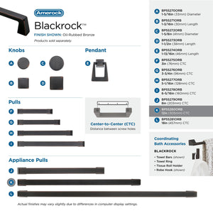 Amerock Appliance Pull Oil Rubbed Bronze 12 inch (305 mm) Center to Center Blackrock 1 Pack Drawer Pull Drawer Handle Cabinet Hardware