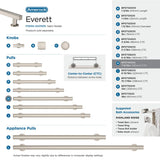 Amerock Corp BP37107G10 Everett Pull, 7-9/16 in (192 mm) Center-to-Center, Satin Nickel