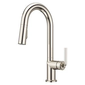 Tenet 1-Handle Pull-Down Bar/Prep Faucet in Polished Nickel