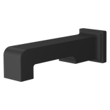 Modern Square Non-Diverting Tub Spout in Matte Black