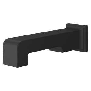 Modern Square Non-Diverting Tub Spout in Matte Black