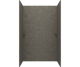 Swanstone STMK96-3662 36 x 62 x 96 Swanstone Classic Subway Tile Glue up Shower Wall Kit in Charcoal Gray STMK963662.209