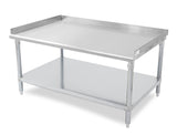 John Boos EES8-3015 E Series Stainless Steel 430 Equipment Stand with 1.5 inch Rear and Side Risers, Adjustable Galvanized Undershelf, 15" Length x 30" Width