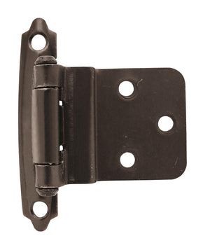 Amerock Cabinet Hinge 3/8 inch (10 mm) Inset Hinge Oil Rubbed Bronze 2 Pack Self-Closing Hinge Face Mount Hinge Cabinet Door Hinge